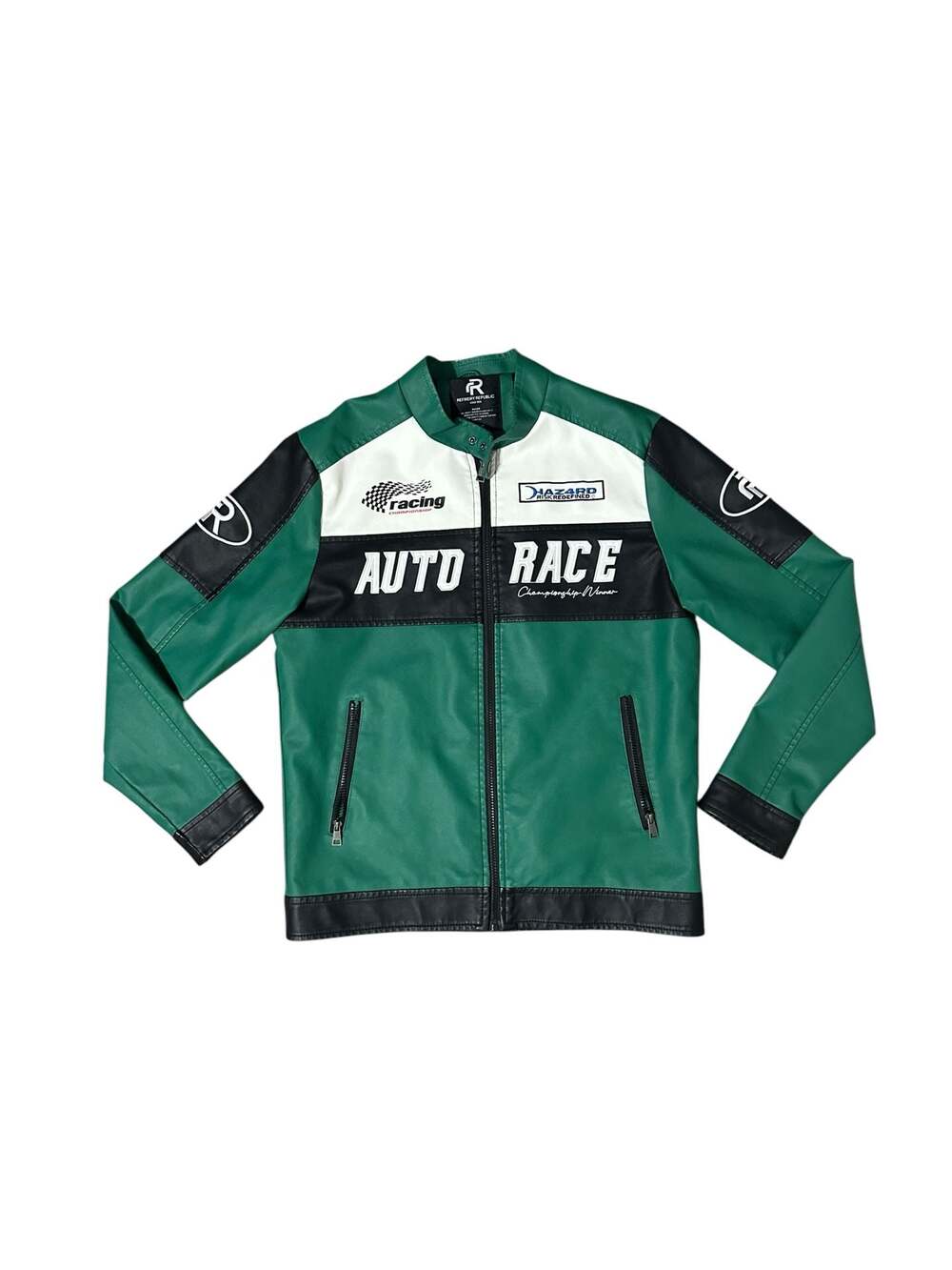 Refinery Republic Racer Faux Leather Racing Jacket